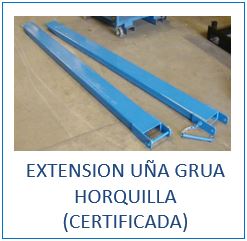 Extension uña grua horquilla