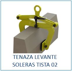 Tenaza levante soleras de concreto